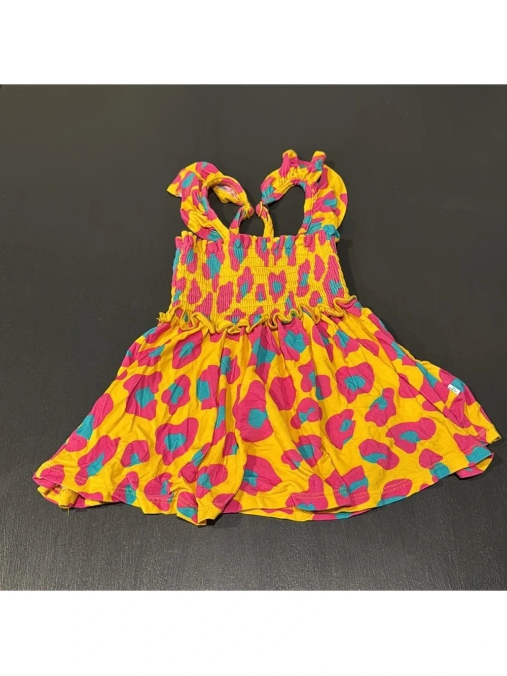 Posh Peanut Amari Smocked Babydoll Bummie Set - 2T tank Leopard